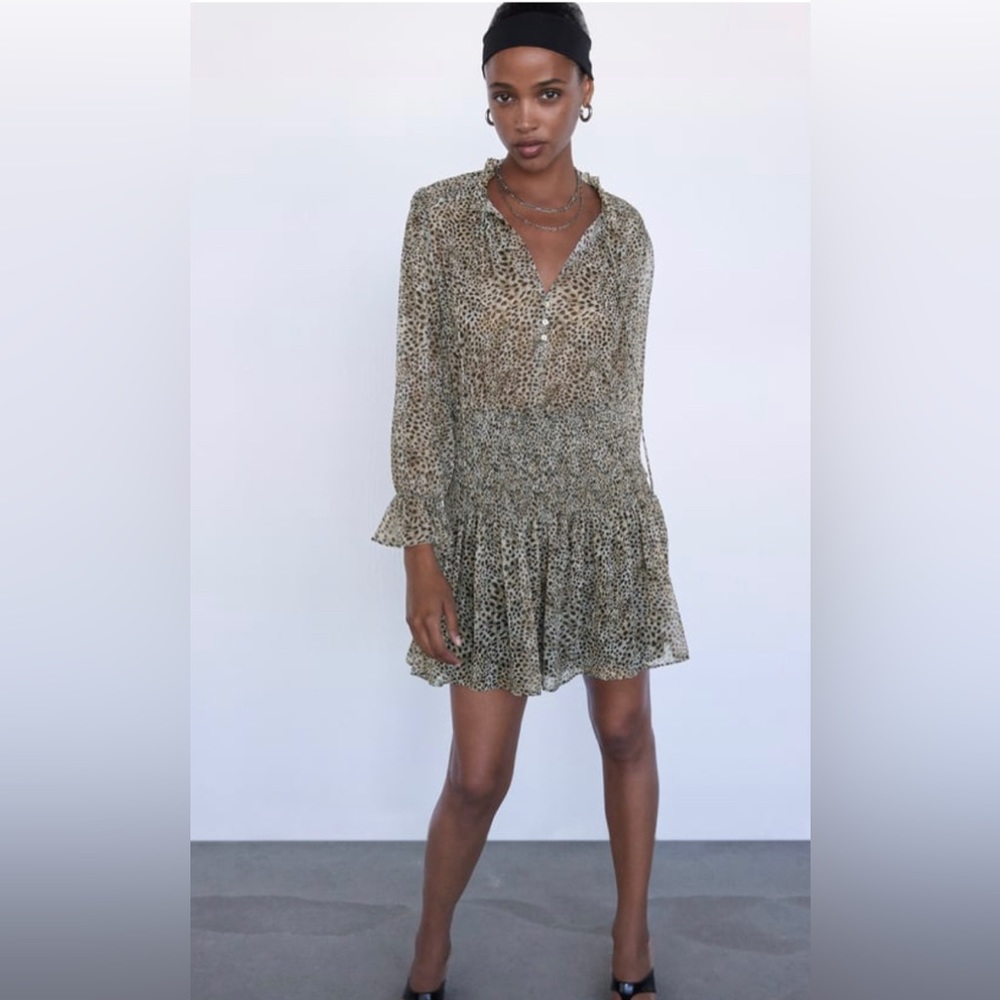 Zara animal print dress